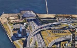 東京湾アクアライン入口　画像元：Google